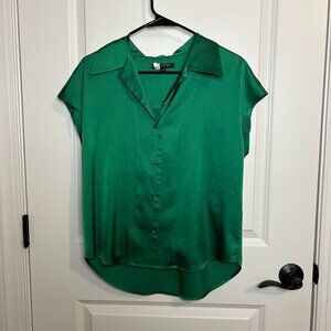 Banana Republic Green Satin Top